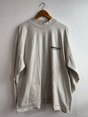 Essentials Fear of God Long Sleeve T Shirt Gray XL